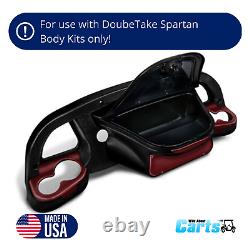 DoubleTake Black Sentry Golf Cart Dash with Burgundy Inserts for Club Car DS 2000+