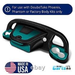 DoubleTake Black Sentry Golf Cart Dash with Teal Inserts Club Car Precedent