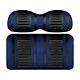Doubletake Extreme Black/blue Front Cushion Set For Club Car Precedent 2004-up
