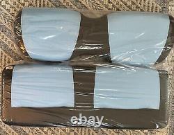 Doubletake Sky Blue/Black Veranda Golf Cart Rear Cushion Set for Club Car