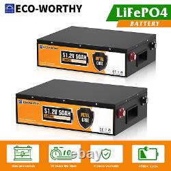 ECO-WORTHY 48V 100Ah LiFePO4 Lithium Battery (2 Pack 50ah) Club Car Golf Cart