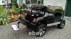 Ez-Go club car Yamaha golf carts rear hitch step BLACK chrome foot with ball