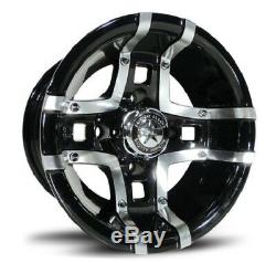 Fairway Alloys 10 Prestige Gloss Black Golf Cart Wheels/Rims E-Z-GO & Club Car