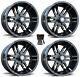 Fairway Alloys 12 Flex Black Golf Cart Wheels/rims E-z-go & Club Car