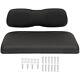 Fits Club Car Ds Black Golf Cart Front Seat & Back Cushion Set Upgrade New-style