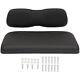 Fits Club Car Ds Black Golf Cart Front Seat And Back Cushion Set
