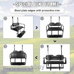 Flip Folding Rear Back Seat Kit For Club Car Precedent Golf Cart