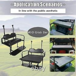 Flip Folding Rear Back Seat Kit For Club Car Precedent Golf Cart