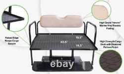 Flip Folding Rear Back Seat Kit for Club Car Precedent/Onward/Tempo Golf Cart