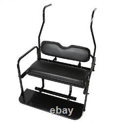Folding Rear Flip Back Seat Kit For 2000-2013 Club Car Golf Cart DS Black
