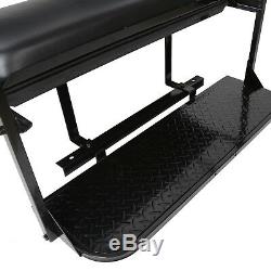 Folding Rear Flip Seat Kit Black for Club Car Golf Cart DS 2001-2013 withGrab Bar