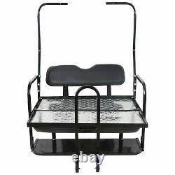 For 82-00 Club Car DS Golf Cart Flip Folding Rear Back Seat Kit with Diamond Plate