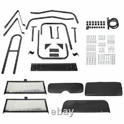 For 82-00 Club Car DS Golf Cart Flip Folding Rear Back Seat Kit with Diamond Plate