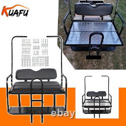 For Club Car DS 1982-2000.5 Golf Cart Flip Folding Rear Back Seat Kit withGrab Bar