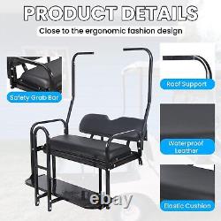 For Club Car DS 1982-2000.5 Golf Cart Flip Folding Rear Back Seat Kit withGrab Bar