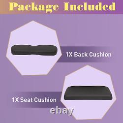 For Club Car DS Black Golf Cart Front Cushion Set