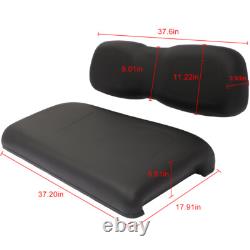 For Club Car DS Black Golf Cart Front Cushion Set with Cover Free New