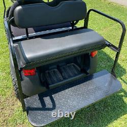 For Club Car Precedent 04-18 Golf Cart Flip Folding Rear Seat Kit Black Seats