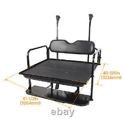 For Club Car Precedent Golf Cart Flip Folding Rear Back Seat Kit WithRoof Support