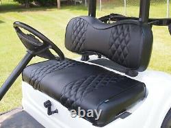 Front Rear Seat Cover Black Diamond Stitching Club Car DS 2000.5-Up Golf Cart