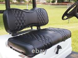 Front Rear Seat Cover Black Diamond Stitching Club Car DS 2000.5-Up Golf Cart