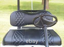 Front Rear Seat Cover Black Diamond Stitching Club Car DS 2000.5-Up Golf Cart