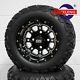 Golf Cart 10 Black Panther Wheels/rims And 18x9-10 Dot All Terrain Tires (4)