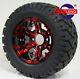 Golf Cart 10 Red/black Vampire Wheels/rims And 18x9-10 Dot Stinger A/t Tires