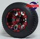 Golf Cart 10 Red-blk Vampire Wheels And 205/50-10 Dot Low Profile Tires(4)