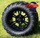 Golf Cart 12 Black Vampire Wheels And 22x11-12 At/mt Dot Tires (4) Exclusive