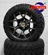 Golf Cart 12 Rally Wheels/rims And 20 Stinger All Terrain Tires (dot Rated)