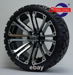 GOLF CART 14 LANCER WHEELS/RIMS and 20 STINGER ALL TERRAIN TIRES DOT RATED