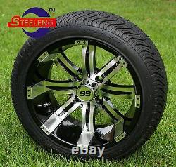 GOLF CART 14 TEMPEST WHEELS and 205/30-14 DOT LOW PROFILE TIRES (4)