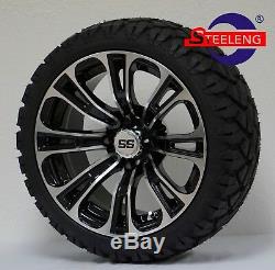 GOLF CART 14 VECTOR WHEELS/RIMS and 20 STINGER ALL TERRAIN TIRES DOT RATED