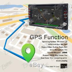 GPS Navigation Bluetooth Radio Double Din 6.2Car Stereo CD DVD Player Free Map