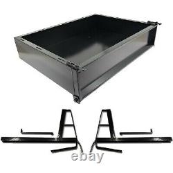 GTW Black Steel Rear Cargo Box Kit 2000-2015 Club Car DS Golf Cart 04-047