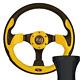 Gtw Club Car Precedent Yellow Race Steering Wheel Black Kit (fits 2004-up)