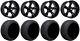 Gtw Godfather 10 Golf Wheels Black 205x50 Cruze Tires E-z-go & Club Car