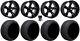 Gtw Godfather 12 Golf Cart Wheels Black 215x35 Cruze Tires E-z-go & Club Car