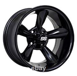 GTW Godfather 14 Golf Cart Wheels/Rims Black E-Z-GO & Club Car