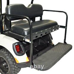 GTW MACH3 Rear Flip Seat for Club Car DS 1982-2000.5 Golf Carts Black Cushions