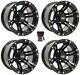 Gtw Specter 10 Golf Cart Wheels/rims Black E-z-go & Club Car