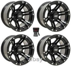 GTW Specter 10 Golf Cart Wheels/Rims Black E-Z-GO & Club Car