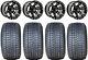 Gtw Specter 12 Golf Wheels Black 215x50 Pro Rider Tires E-z-go & Club Car