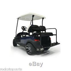 GTW Steel Club Car DS (00.5-Up) Golf Cart Rear Flip Seat Kit (Black) Mach1