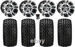 GTW Vampire 10 Golf Wheels Black 20 Sierra Sport Tires E-Z-GO & Club Car