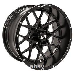 GTW Vortex 2 12 Golf Cart Wheels/Rims Black E-Z-GO & Club Car