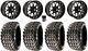 Gtw Vortex 2 12 Golf Wheels Black 23 Classic A/t Tires E-z-go & Club Car