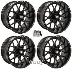 GTW Vortex 2 14 Golf Cart Wheels/Rims Black E-Z-GO & Club Car