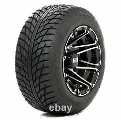 Golf Cart 10 Hd3 Machined/black Wheels & 205/50-10 Dot Street Tires (set Of 4)